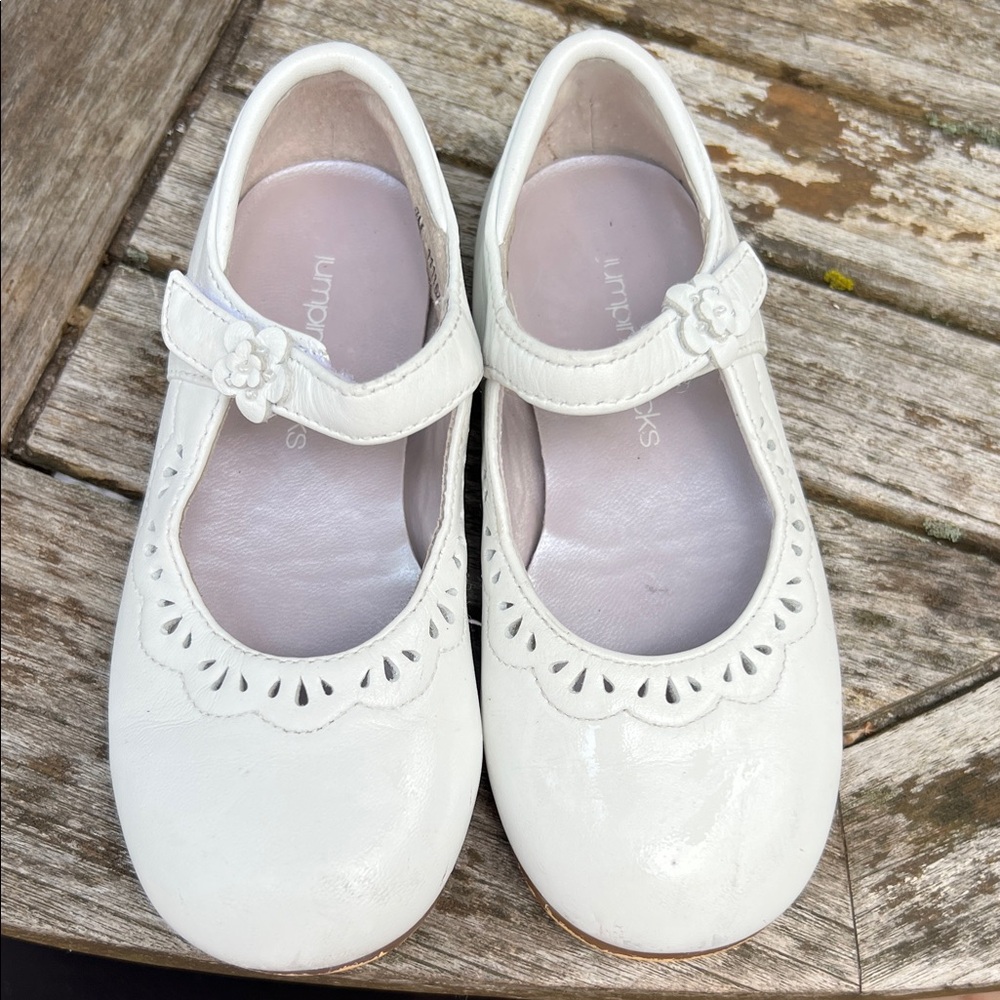 White Kids Mary Jane Shoes